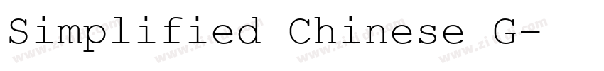 Simplified Chinese G字体转换